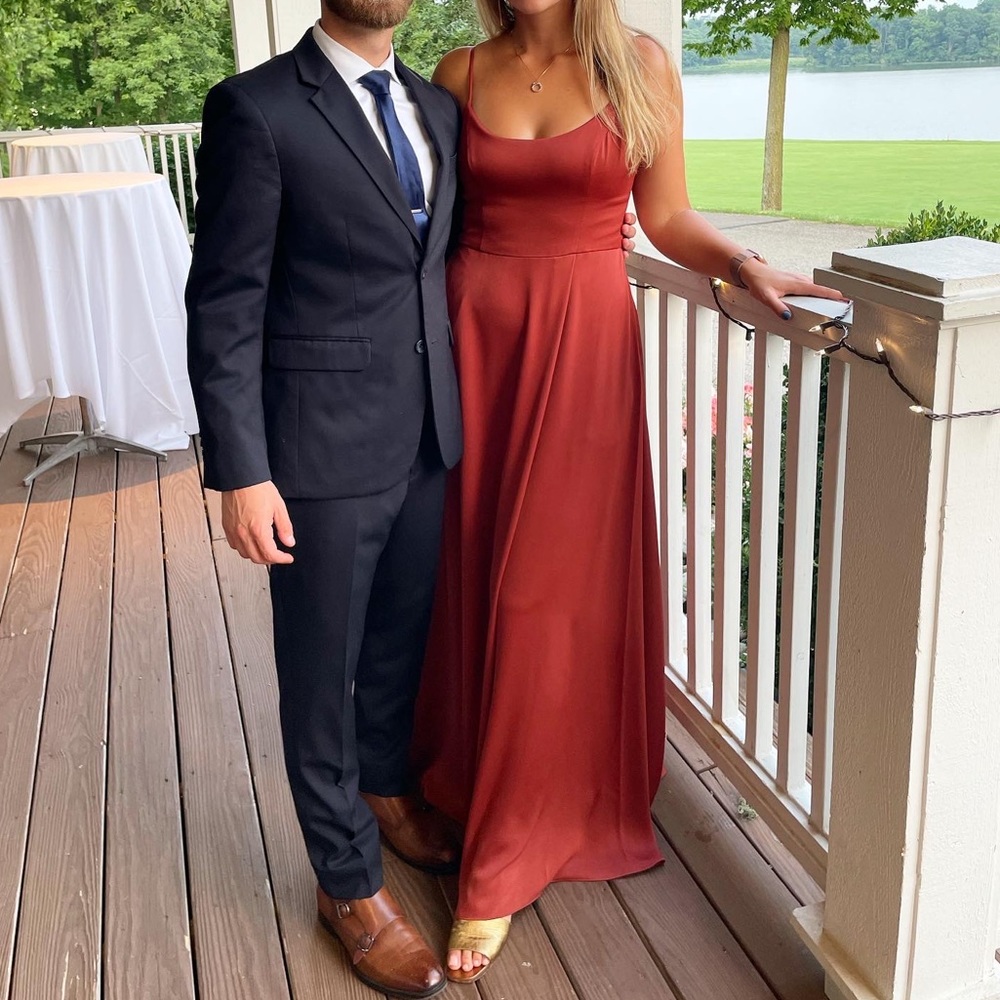 David’s Bridal F20095 Bridesmaid Dress, Cinnamon